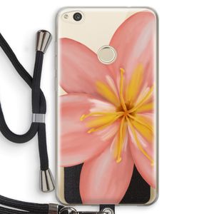 Pink Ellila Flower: Huawei Ascend P8 Lite (2017) Transparant Hoesje met koord