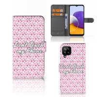 Samsung Galaxy A22 4G | M22 Portemonnee Hoesje Flowers Pink DTMP