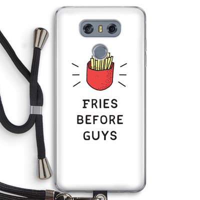 Fries before guys: LG G6 Transparant Hoesje met koord
