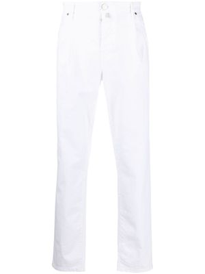 Incotex pantalon droit à détails plissés - Blanc