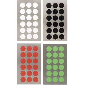 Hobby stickers - 288x stuks - D15 mm - kleurenmix - ronde stickers - Kantoor stickers - Etiketten