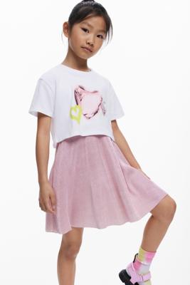 2-in-1-jurk met hartjes - RED - 7/8