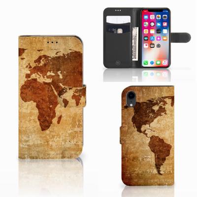 Apple iPhone Xr | Flip Cover | Wereldkaart