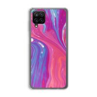 Paarse stroom: Samsung Galaxy A12 Transparant Hoesje