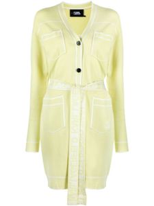 Karl Lagerfeld robe-cardigan ceinturée - Vert