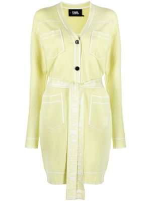 Karl Lagerfeld robe-cardigan ceinturée - Vert