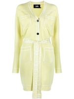 Karl Lagerfeld robe-cardigan ceinturée - Vert