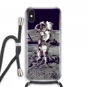 Spaceman: iPhone XS Max Transparant Hoesje met koord
