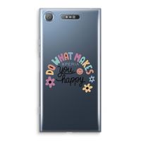 Happy days: Sony Xperia XZ1 Transparant Hoesje