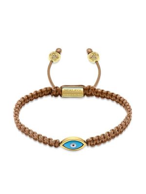 Nialaya Jewelry bracelet à breloque œil - Marron