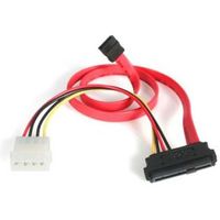 StarTech.com 45 cm SAS 29-Pin naar SATA Kabel met LP4 Voeding