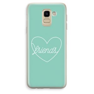 Friends heart pastel: Samsung Galaxy J6 (2018) Transparant Hoesje
