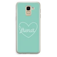 Friends heart pastel: Samsung Galaxy J6 (2018) Transparant Hoesje