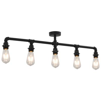 VidaXL Plafondlamp 5xe27 zwart