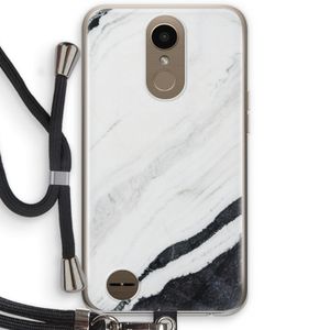 Elegante marmer: LG K10 (2017) Transparant Hoesje met koord