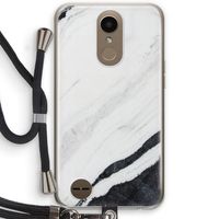 Elegante marmer: LG K10 (2017) Transparant Hoesje met koord