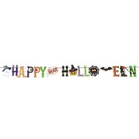 Horror/halloween letterslinger - Happy Halloween - papier - 250 cm - Feestartikelen/versiering   -