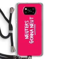 Neuters (roze): Xiaomi Poco X3 Pro Transparant Hoesje met koord