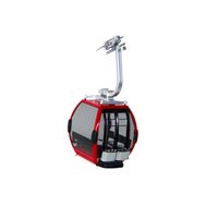 Cabine Omega IV rood/zwart skilift 1:32 - Jaegerndorfer