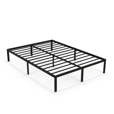 Stevig Metalen Bedframe Geruisloze Lattenbodem met Ijzeren Lattensteun en Opbergruimte Onder het Bed Tweepersoonsbed Zwart