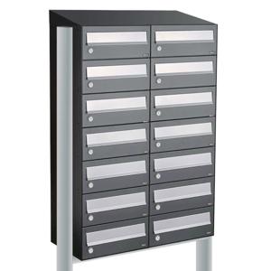 Allux Hive Set 2-Breed, 7-Hoog Met Dak Op Statief Antraciet - 40030065_2x7ds