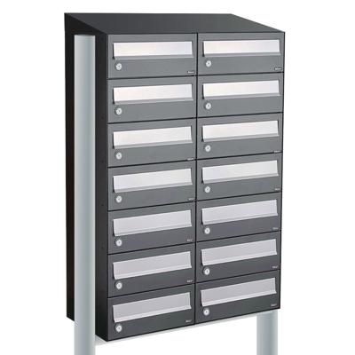 Allux Hive Set 2-Breed, 7-Hoog Met Dak Op Statief Antraciet - 40030065_2x7ds