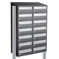 Allux Hive Set 2-Breed, 7-Hoog Met Dak Op Statief Antraciet - 40030065_2x7ds