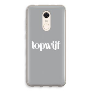 Topwijf Grijs Wit: Xiaomi Redmi 5 Transparant Hoesje