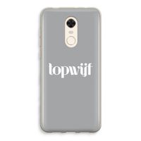 Topwijf Grijs Wit: Xiaomi Redmi 5 Transparant Hoesje