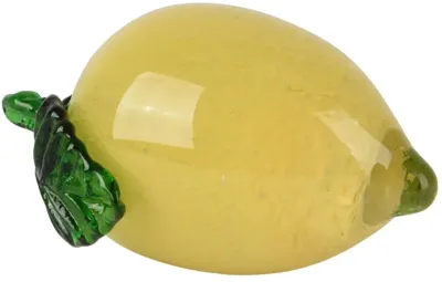 Decoris ornament glas citroen 10.5x5.5x5.5cm geel