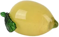 Decoris ornament glas citroen 10.5x5.5x5.5cm geel