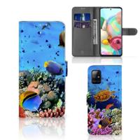 Samsung Galaxy A71 | Telefoonhoesje | Met pasjeshouder | Vissen