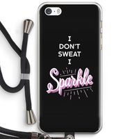 Sparkle quote: iPhone 5 / 5S / SE Transparant Hoesje met koord