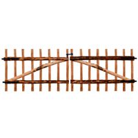 vidaXL Poort dubbel 300x100 cm geïmpregneerd hazelaarhout - thumbnail