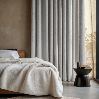 Gordijnen Bouclé Haken Of Ringen 150x250 Cm Haken Lichtgrijs 60% Verduisterend & Boucle Fresh And Co - Dekbed-Discounter.nl