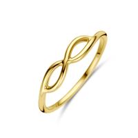 Stijlvolle 14k Geelgouden Ring met Infinity Teken - Breedte 4mm