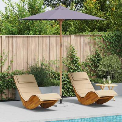 Tuinparasol Donkergrijs 240 x 240 x 260 cm Bamboe