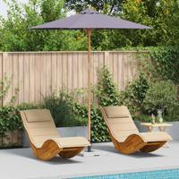 Tuinparasol Donkergrijs 240 x 240 x 260 cm Bamboe