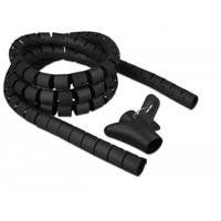 Delock 18838 Ribbelbuis Polyethyleen Zwart (Ø x l) 30 mm x 2.5 m 1 stuk(s)