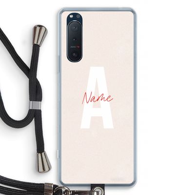 Strawberry Milkshake: Sony Xperia 5 II Transparant Hoesje met koord