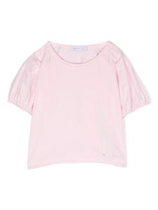 Monnalisa t-shirt à logo strassé - Rose