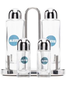 Alessi set de condiment en verre - Blanc