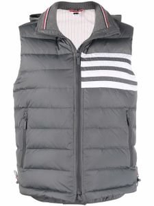 Thom Browne gilet matelassé à détail 4 bandes signature - Gris