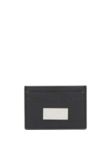 MM6 Maison Margiela porte-cartes en cuir à logo numéro embossé - Noir