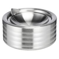 Klepasbak/terrasasbak zilver RVS 12 cm - thumbnail