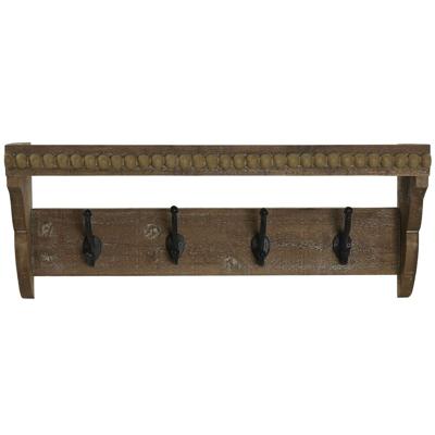 Wandkapstok Home ESPRIT Bruin Zwart Hout Metaal 67 x 17 x 27 cm