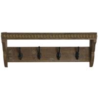 Wandkapstok Home ESPRIT Bruin Zwart Hout Metaal 67 x 17 x 27 cm
