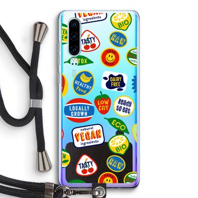Fruitsticker: Huawei P30 Transparant Hoesje met koord