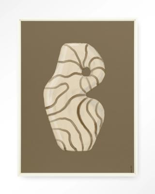 Urban Cotton Wandkleed 'Vivid Vase 09' 145 x 190cm in Floating Frame - off white