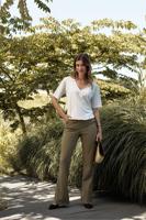 Flair LONG bonded trousers - earth - 13153